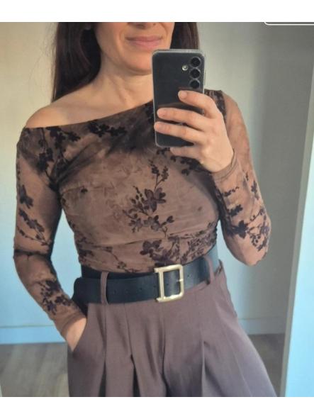 Body Floral Marrón  [0]