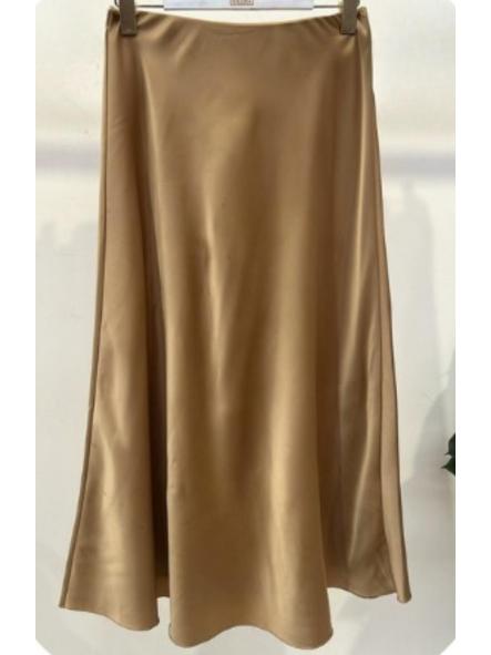 Falda Midi Beige 