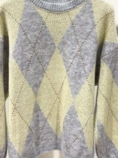 Jersey Rombos  Gris Amarillo