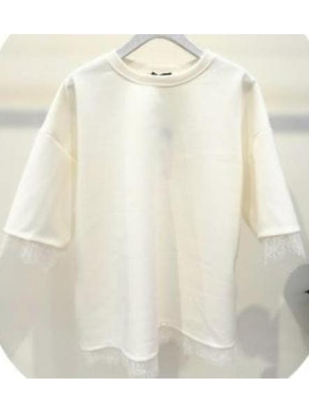 Camiseta Encaje Blanca  [0]