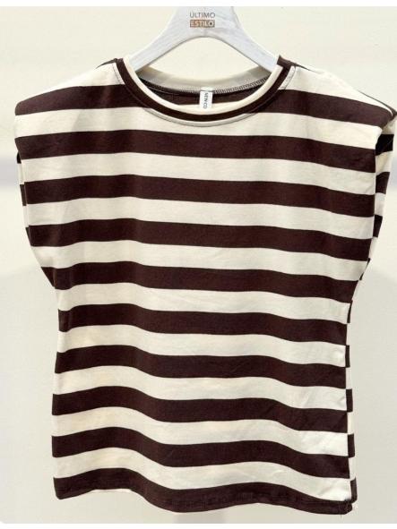 Camiseta Rayas Marrón  [0]
