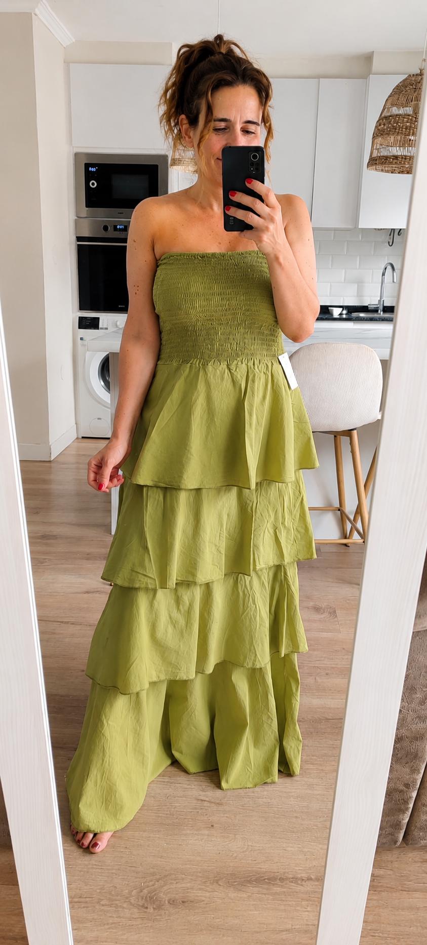 Vestido Capas Verde