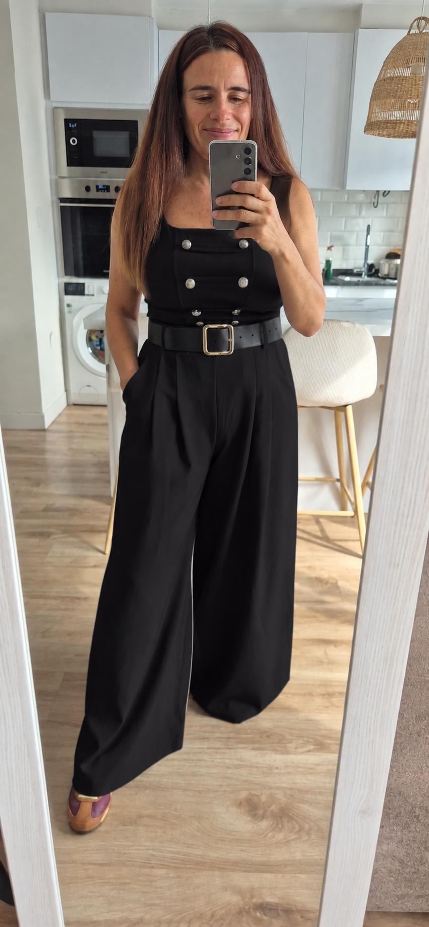 Pantalón Ancho Negro