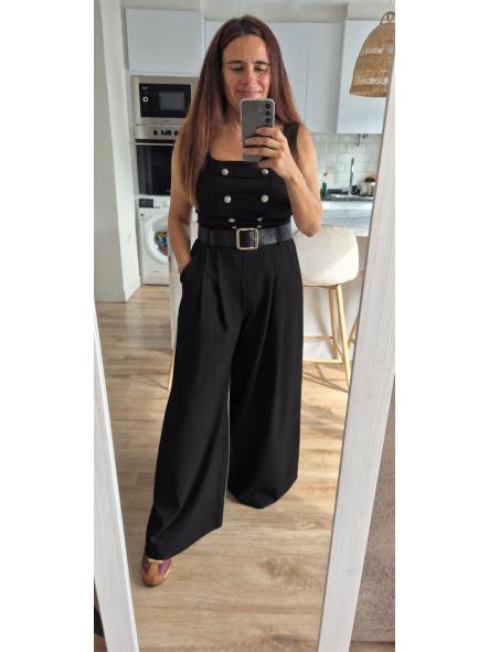 Pantalón Ancho Negro  [0]