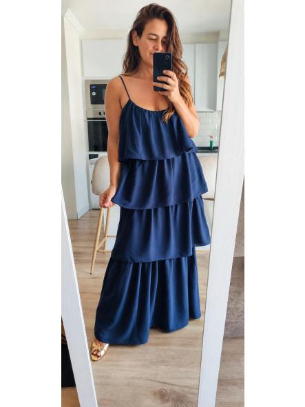 Vestido Volantes Marino