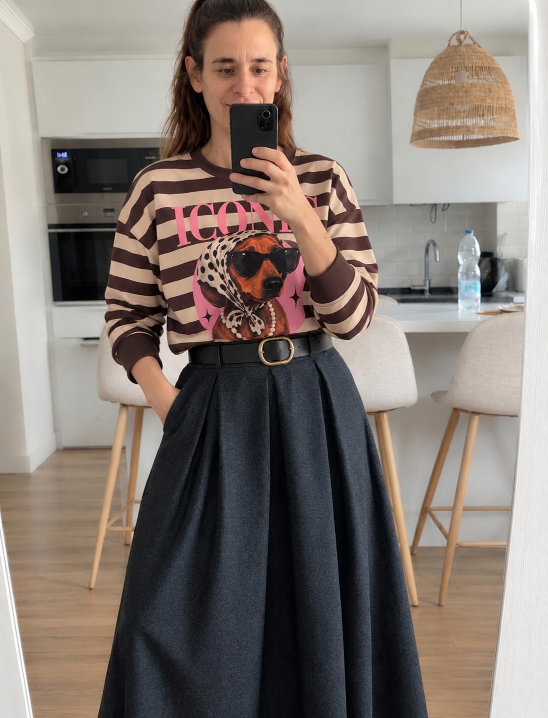 Sudadera Iconic Marrón