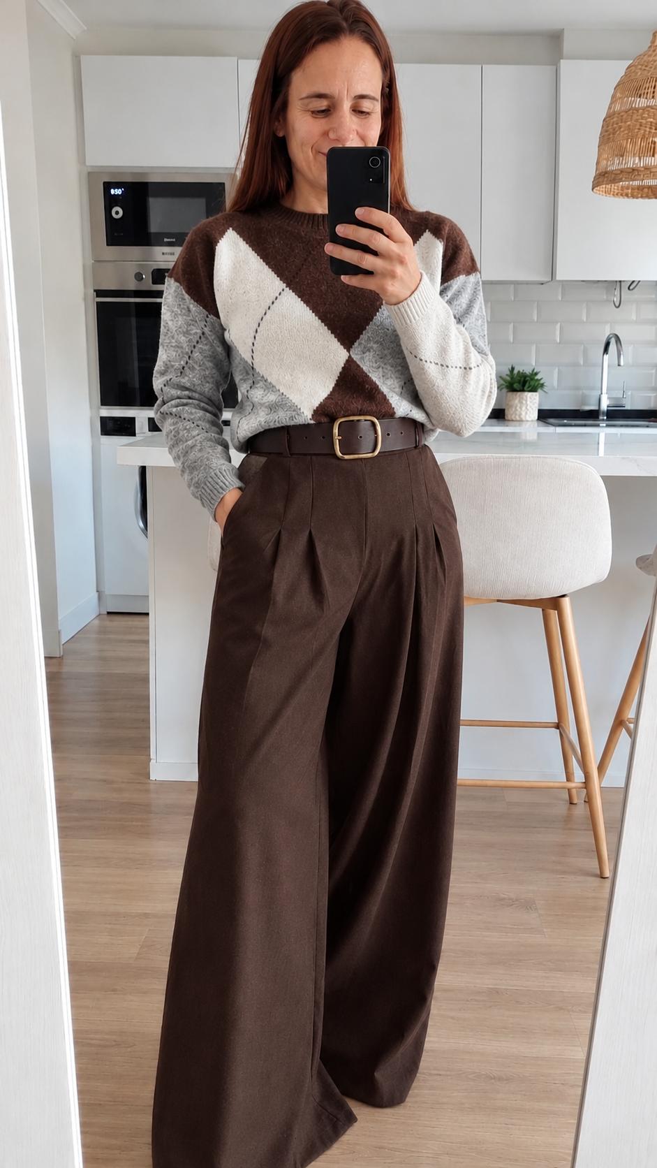 Pantalón Ancho Chocolate