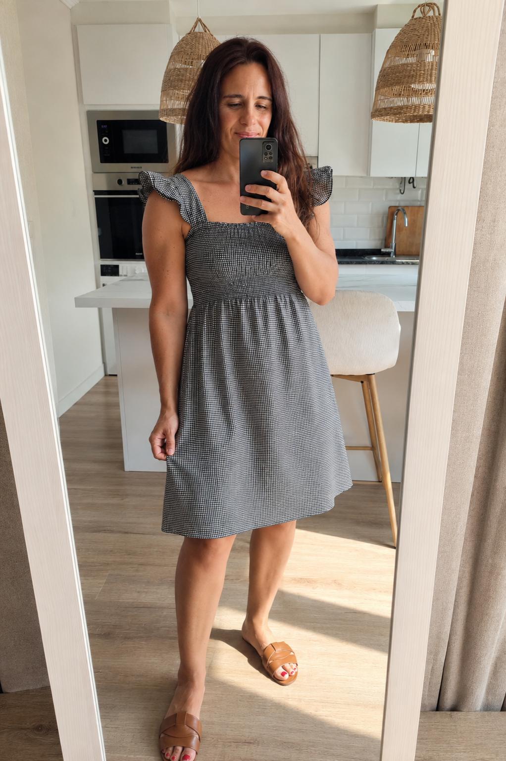 Vestido Vichy Negro