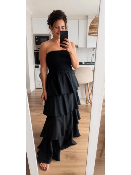 Vestido  Capas Negro [0]