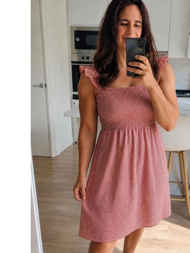 Vestido Vichy Marrón Rojizo  [0]