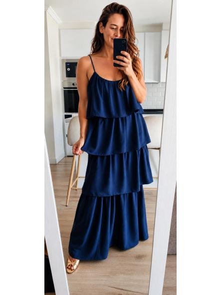 Vestido Volantes Marino