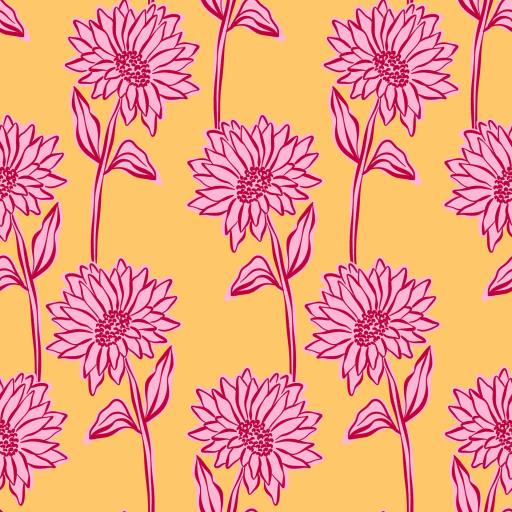 39x84 cm GIRASOLES ROSAS ALGODÓN PREMIUM 153 GR