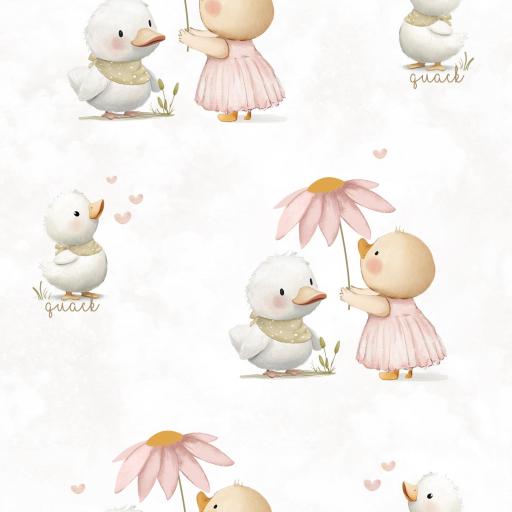 MAMÁ PATO PARAGUAS FLOR  ( EN 10 TEJIDOS DISTINTOS )