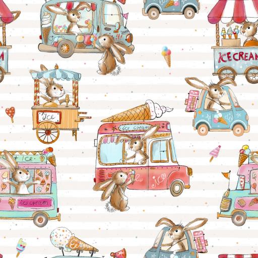 ( 5% en preventa ) CARRITOS DE HELADOS HAPPY  POPELÍN  ALGODÓN DISEÑO EXCLUSIVO    [0]