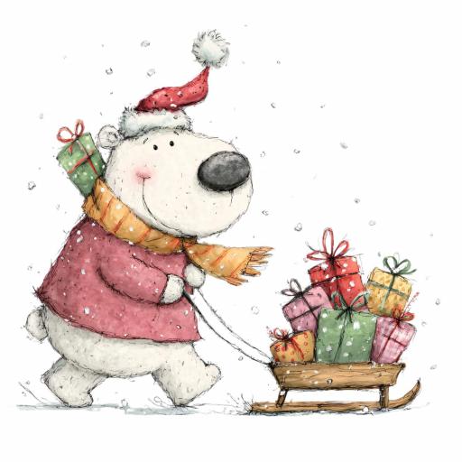 TRANSFER DTF OSO POLAR NAVIDAD 13 ( 12/14 cm )  [0]
