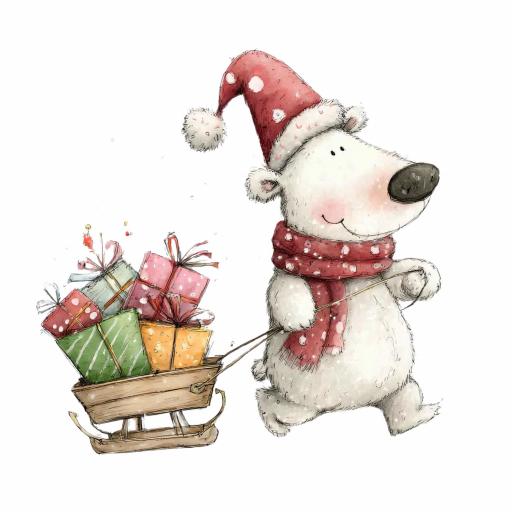TRANSFER DTF OSO POLAR NAVIDAD 15 ( 12/14 cm )  [0]