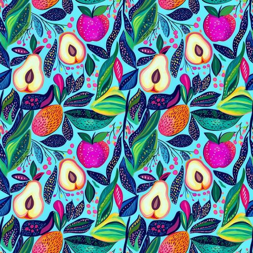 COLLECCIÓN FRUTAS TROPICALES 1   ( EN 10 TEJIDOS DISTINTOS ) 