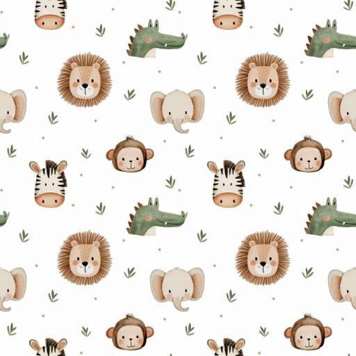 CABEZAS ANIMALES SAFARI BLANCO    ( EN 10 TEJIDOS DISTINTOS ) 