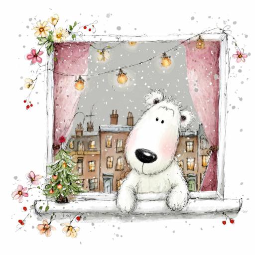 TRANSFER DTF OSO POLAR NAVIDAD 18 ( 12/14 cm )  [0]