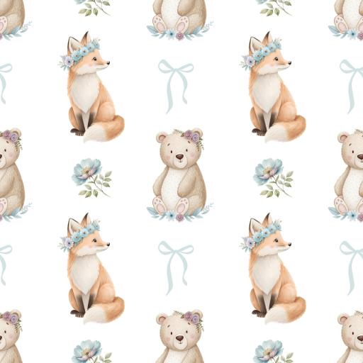 SERIE HADAS BELINDA ANIMALES/ BLANCO   ( EN 10 TEJIDOS DISTINTOS )  [0]