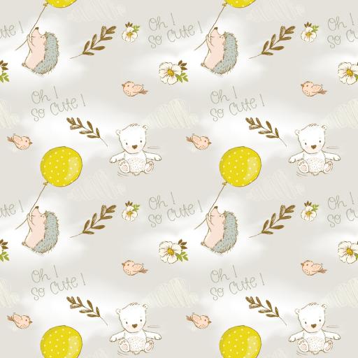   ERIZO Y GLOBO  1  ( EN 10 TEJIDOS DISTINTOS )  [0]