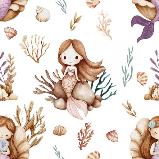 SIRENITAS BAJO EL MAR  ( EN 10 TEJIDOS DISTINTOS )