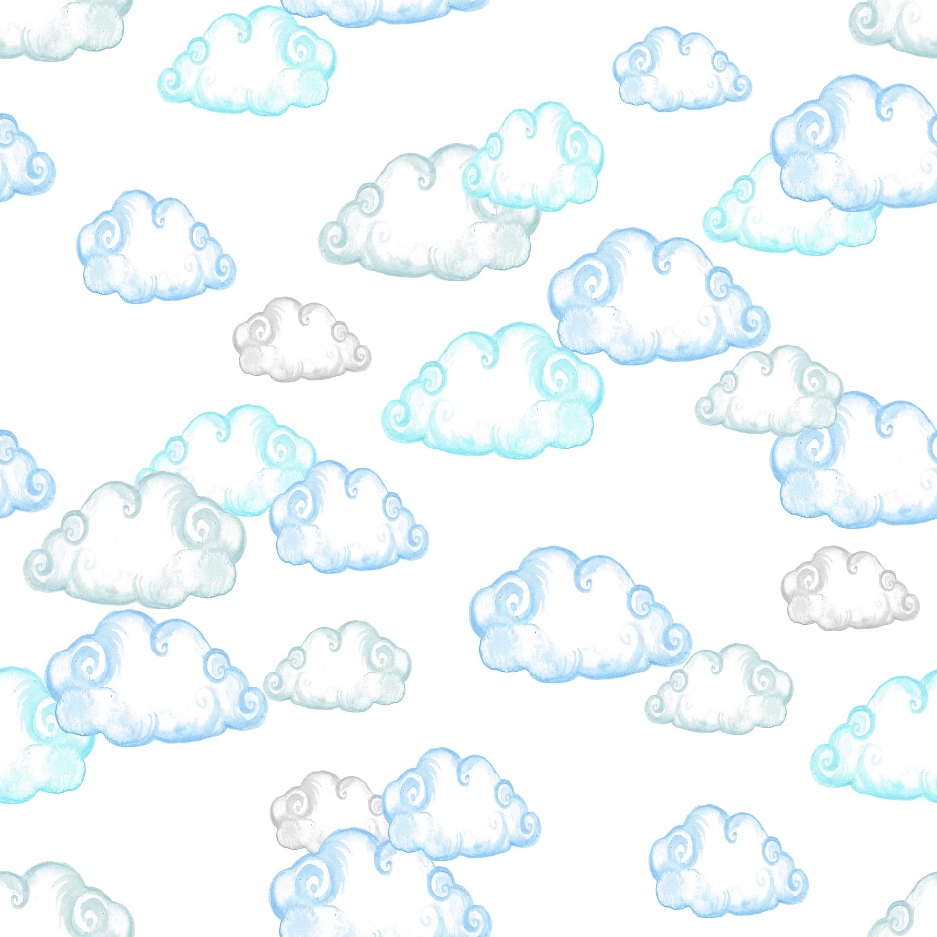 COMBI NUBES GLOBOS AEROESTÁTICOS AZUL ( EN 10 TEJIDOS DISTINTOS )