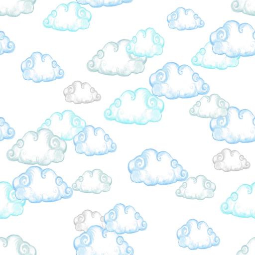 COMBI NUBES  GLOBOS AEROESTÁTICOS AZUL     ( EN 10 TEJIDOS DISTINTOS ) [0]