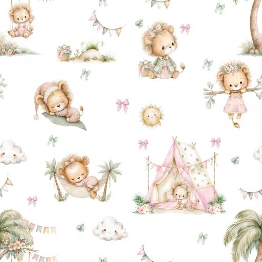 LEONES CHICAS BEBÉ diseño exclusivo ( EN 10 TEJIDOS DISTINTOS )