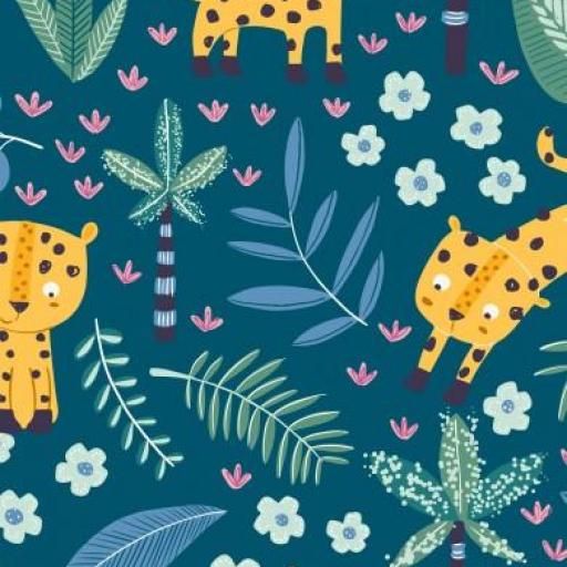 GUEPARDO EN LA JUNGLA  (  en 10 tejidos distintos ) 