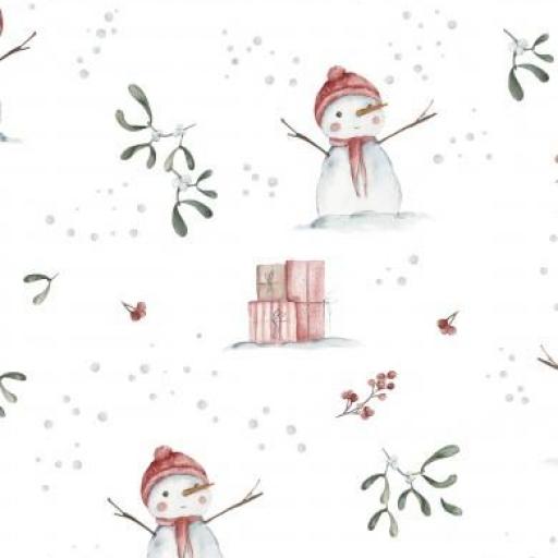MUÑECO DE NIEVE  ( EN 10 TEJIDOS DISTINTOS )