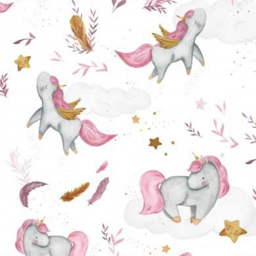 UNICORNIOS BLANCO ( EN 10 TEJIDOS DISTINTOS )