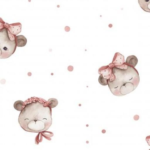 CARITAS DE OSO CHICA CON LAZO      ( EN 10 TEJIDOS DISTINTOS )