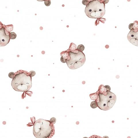 CARITAS DE OSO CHICA CON LAZO PEQUEÑAS ( EN 10 TEJIDOS DISTINTOS )