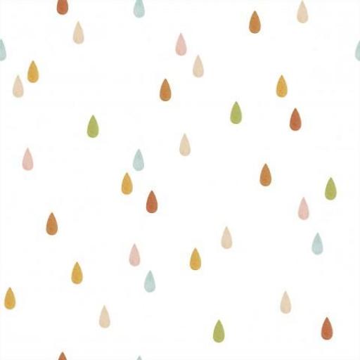 GOTAS DE COLORES BLANCO      (  en 10 tejidos distintos ) 