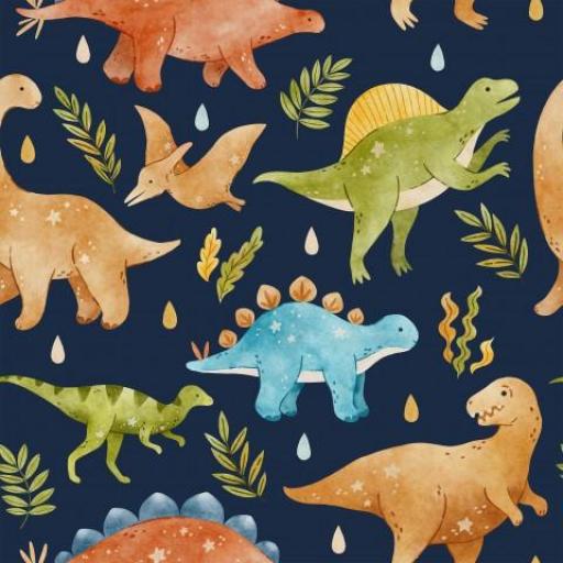 DINOSAURIOS NAVY     (  en 10 tejidos distintos ) 