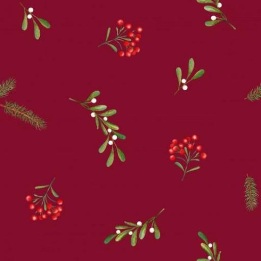 RAMAS DE NAVIDAD BURDEOS       ( EN 10 TEJIDOS DISTINTOS )  [0]