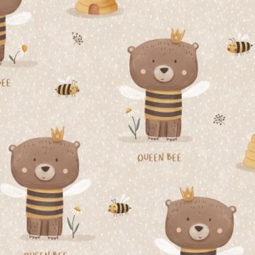 OSITOS Y ABEJAS   (  en 10 tejidos distintos ) 