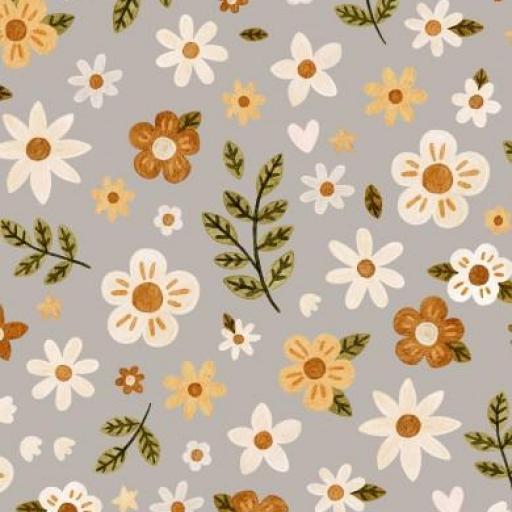    PEQUEÑAS FLORES ACUARELA SOBRE FONDO GRIS    (  en 10 tejidos distintos ) 