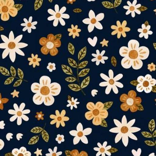    PEQUEÑAS FLORES ACUARELA SOBRE FONDO OSCURO    (  en 10 tejidos distintos ) 