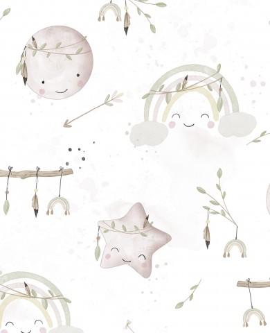 LUNAS Y ESTRELLAS BOHO ( EN 10 TEJIDOS DISTINTOS )