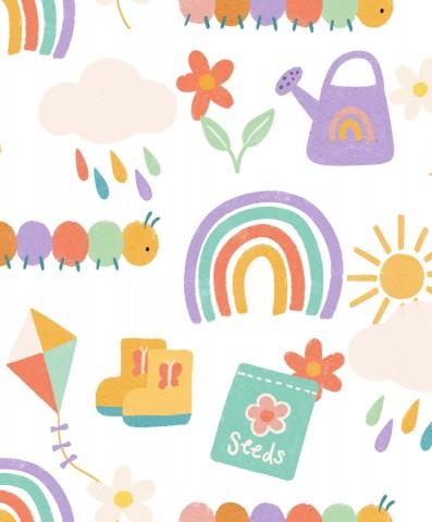 ORUGAS Y ARCOIRIS ( EN 10 TEJIDOS DISTINTOS )