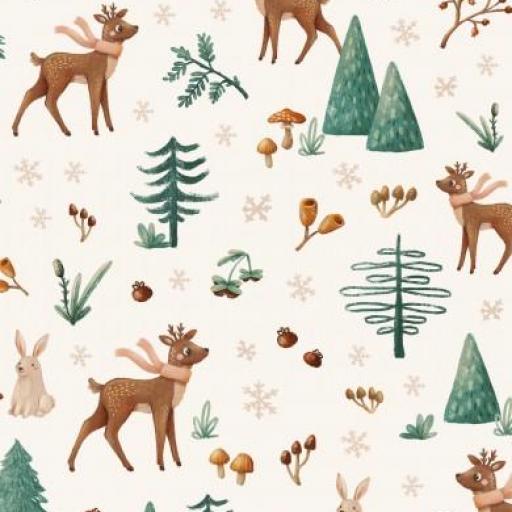 BOSQUE DE NAVIDAD CREMA   ( EN 10 TEJIDOS DISTINTOS )  [0]