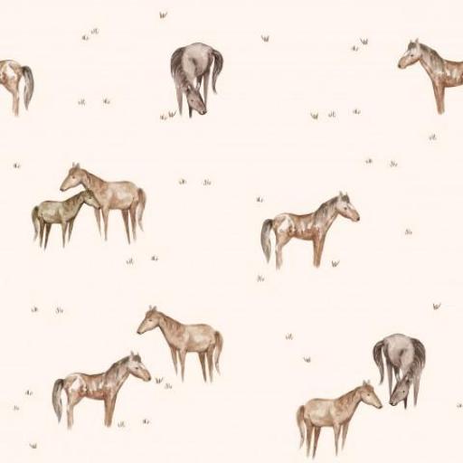 CABALLOS SALVAJES CREMA      (  en 10 tejidos distintos ) 