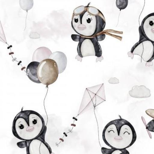 PINGÜINOS VOLADORES BLANCOS   por encargo en distintos tejidos)