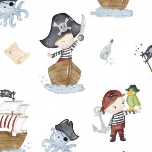 PIRATAS BLANCO     ( EN 10 TEJIDOS DISTINTOS )