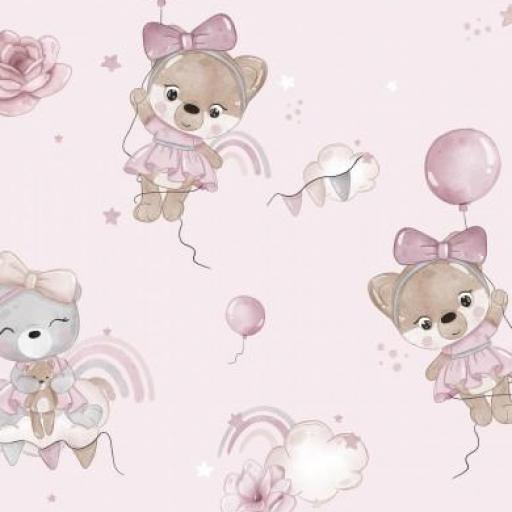 OSITA DE PELUCHE ROSA   por encargo en distintos tejidos)