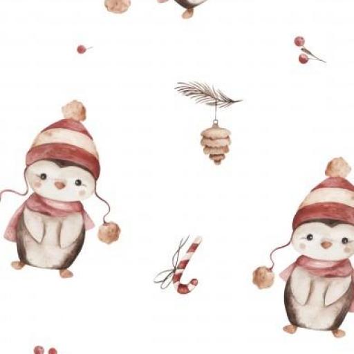 PINGÜINOS DE INVIERNO   (  en 10 tejidos distintos ) 