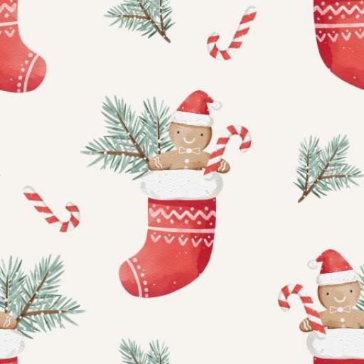 BOTA DE NAVIDAD BLANCO    ( EN 10 TEJIDOS DISTINTOS )