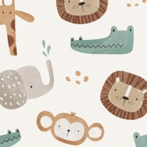 CABEZAS DE ANIMALES CREMA   ( EN 10 TEJIDOS DISTINTOS )